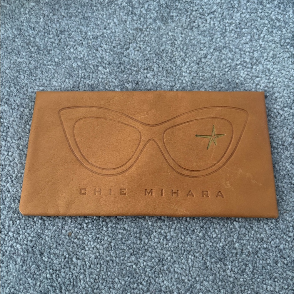 Rare-Chie Mihara Tan Sunglasses Case